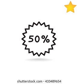 Percent discount icon