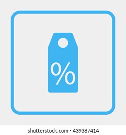 Percent discount icon.