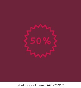 Percent discount icon