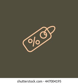 Percent discount icon,
