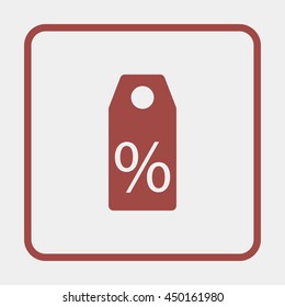 Percent discount icon.