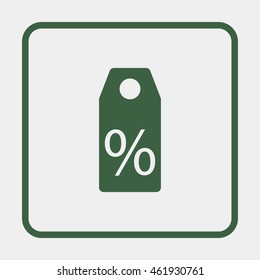 Percent discount icon.