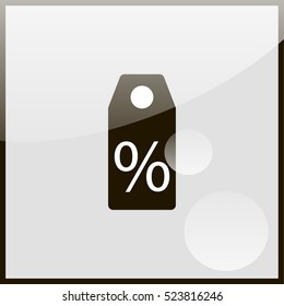 Percent discount icon.