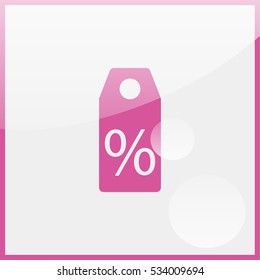 Percent discount icon.
