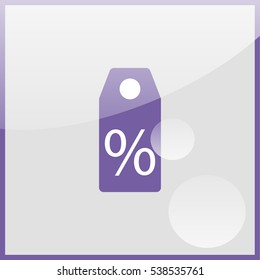 Percent discount icon.