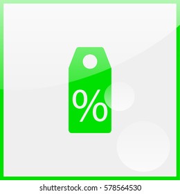 Percent discount icon.