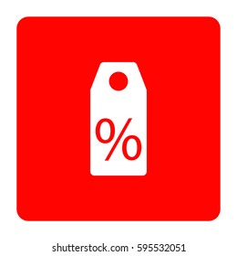 Percent discount icon.