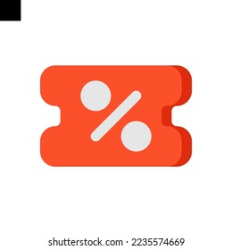 icono de descuento por porcentaje	estilo plano 