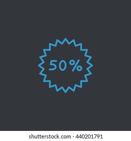 Percent discount icon vector