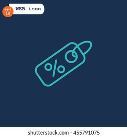  Percent discount icon vector.