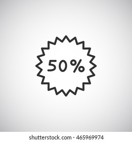  Percent discount icon vector.