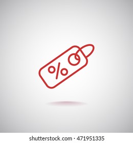  Percent discount icon vector.