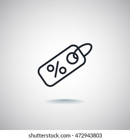  Percent discount icon vector.