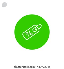  Percent discount icon vector.