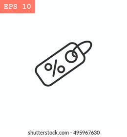  Percent discount icon vector.