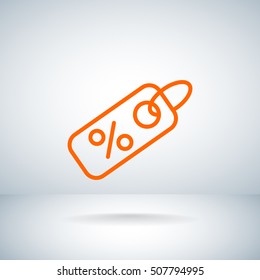  Percent discount icon vector.