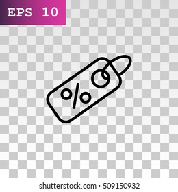  Percent discount icon vector.