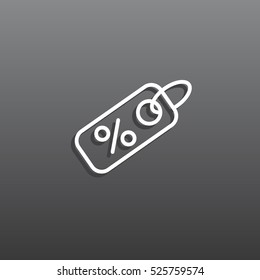  Percent discount icon vector.