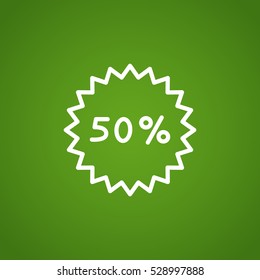  Percent discount icon vector.
