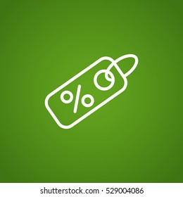  Percent discount icon vector.