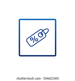  Percent discount icon vector.