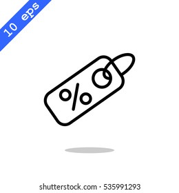  Percent discount icon vector.