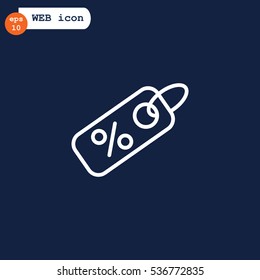  Percent discount icon vector.