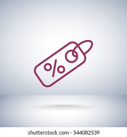  Percent discount icon vector.