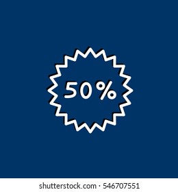  Percent discount icon vector.