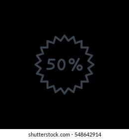  Percent discount icon vector.