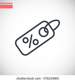  Percent discount icon vector.