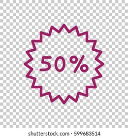  Percent discount icon vector.