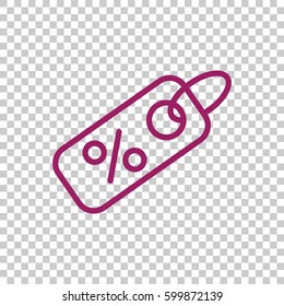  Percent discount icon vector.