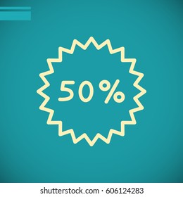  Percent discount icon vector.