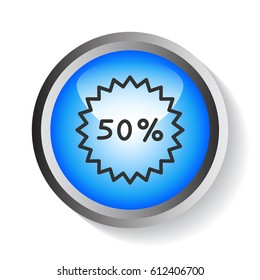  Percent discount icon vector.