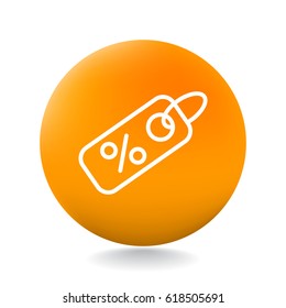  Percent discount icon vector.