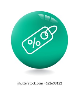  Percent discount icon vector.