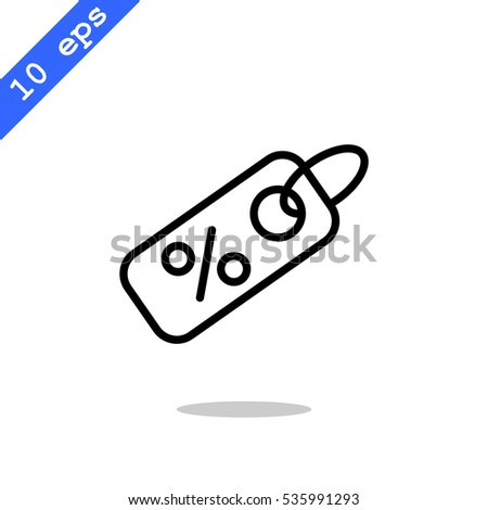  Percent discount icon vector.