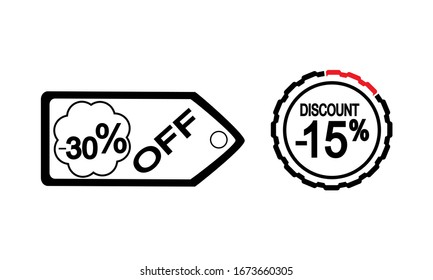 percent discount icon vector illustration