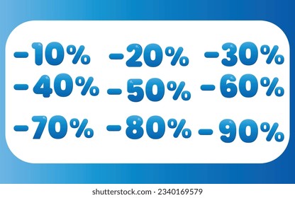 percent discount number pack vector