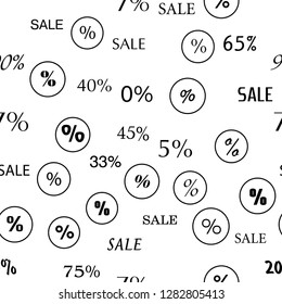 Percent Discount and sales Background Seamless vector EPS 10 pattern
