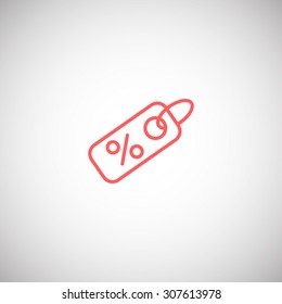 percent discount sign, web icon. vector design