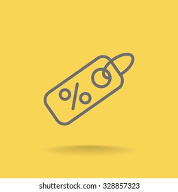 percent discount sign, web icon. vector design