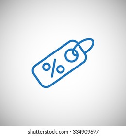 percent discount sign, web icon. vector design