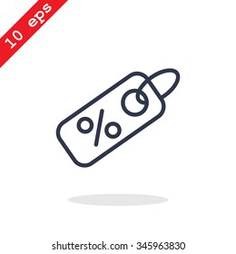 percent discount sign, web icon. vector design