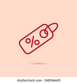 percent discount sign, web icon. vector design