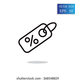 percent discount sign, web icon. vector design