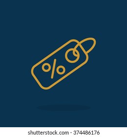 percent discount sign, web icon. vector design