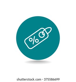 percent discount sign, web icon. vector design