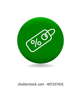 percent discount sign, web icon. vector design